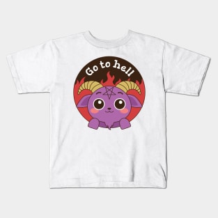 Cute Go To Hell Goat Kids T-Shirt